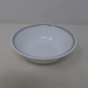 Vintage Corelle Prinston White Blue Red Print 6.25 Inch Cereal Bowl Dinnerware